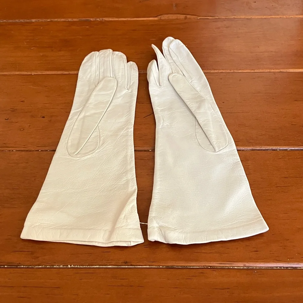 New Vintage White Madova Firenze Leather Gloves